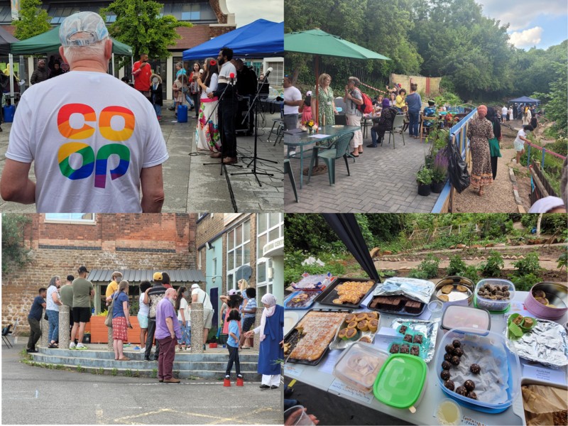Gatherings of people at events in Nottingham celebrating Refugee Week 2022